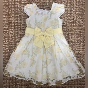 Bonnie Jean Toddler Girls Short Sleeve Flutter Sleeve A-Line Dress 3T